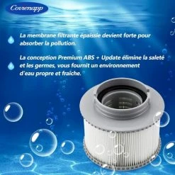 BARES Filtre De Rechange Pour Ms-pa FD2089 Compatible Avec Toutes Les Cartouches Filtrantes MS-pa Actuelles Et Les Piscines Filtre Spa Gonflable (Version Améliorée) Lot De 2 9 BARES Filtre De Rechange Pour Ms-pa FD2089 Compatible Avec Toutes Les Cartouches Filtrantes MS-pa Actuelles Et Les Piscines Filtre Spa Gonflable (Version Améliorée) Lot De 2 -Accessoire Piscine 59961839 5
