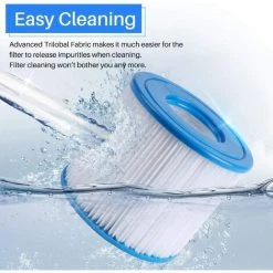 MINKUROW Lot De 6 Filtres De Jacuzzi Pour Piscine - Type D - Cartouche De Filtre De Rechange Pour Summer Waves -Accessoire Piscine 60015924 4