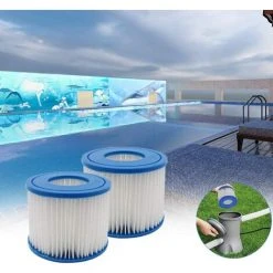 MINKUROW Lot De 6 Filtres De Jacuzzi Pour Piscine - Type D - Cartouche De Filtre De Rechange Pour Summer Waves -Accessoire Piscine 60015924 5