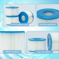 GRID COOL Intex 29011E Type S1 Pour PureSpa Filtre,Easy Set Pool Spa Hot Tub Filter Replacement Cartridges,pour Jardin Extérieur (6 Pcs) -Accessoire Piscine 60029857 4