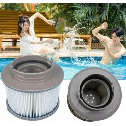 GRID COOL Lot De 4 Cartouches Filtrantes De Rechange Pour Bubble Spa (Version Améliorée 2020 Pour S'adapter à Tous Les Modèles) -Accessoire Piscine 60029995 4