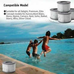 STARLIGHT Filtre Spa Pour Mspa, Filtres Pour MSpa Piscines Gonflables, Cartouches Filtrantes Pour Spa Gonflable Mspa - Modèle à Partir De 2020 (4pcs),STAR.L -Accessoire Piscine 60064415 4