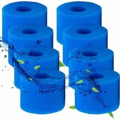 STARLIGHT Éponge Filtre S1 Pour Spa,Cartouche Filtre Piscine Pour Intex,Type S1 Pour Intex 29001 E Pure Spa,Réutilisables Et Lavables, Filtre En Mousse Pour Spa, Piscine (8 Pcs),STAR.L