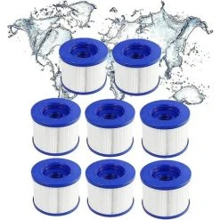 ZOLGINAH Lot De 8 Cartouches Filtrantes De Rechange Pour Spa Hot Tub/Clever Spa - Avec Filetage à Vis - Pour Spa-N1407535/filtre Pour Mspa,Pour Spa Pool Filtre Kit D'entretien