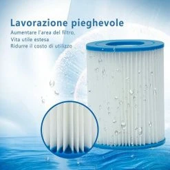 JOORRT Lot De 2 Cartouches Filtrantes Piscine Pour Bestway II, Taille 2, Filtre Pour Piscine Type 2 -Accessoire Piscine 60667999 3
