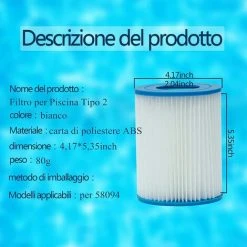 JOORRT Lot De 2 Cartouches Filtrantes Piscine Pour Bestway II, Taille 2, Filtre Pour Piscine Type 2 -Accessoire Piscine 60667999 5