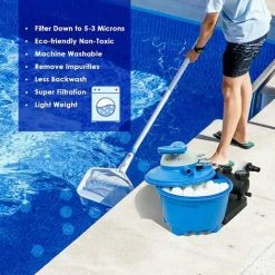 JOORRT Boules De Filtre De Piscine 1000g Polyéthylène Réutilisables Balles Filtrantes Remplace De Sable Filtrant Pour Piscines Intérieure Et Extérieure, Média à Fibres Pour Filtres à De L'eau -Accessoire Piscine 60668024 3