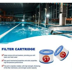 DECKON Lot De 4 Cartouches De Rechange S1 Pour Filtre De Piscine Intex 29001 - Pour Jardin Extérieur Type S1 PureSpa Easy Set - Cartouches Pour Filtre à Jacuzzi - Filtre S1 -Accessoire Piscine 60684280 2