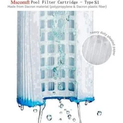 DECKON Lot De 4 Cartouches De Rechange S1 Pour Filtre De Piscine Intex 29001 - Pour Jardin Extérieur Type S1 PureSpa Easy Set - Cartouches Pour Filtre à Jacuzzi - Filtre S1 -Accessoire Piscine 60684280 3