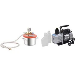 FIMEI Chambre à Vide Avec Pompe à 2 étages 3,7 L