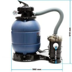 WILTEC Filtre à Sable Et Particules Système De Filtration Pompe De Filtrage Piscine Swimmingpool -Accessoire Piscine 6097441 3