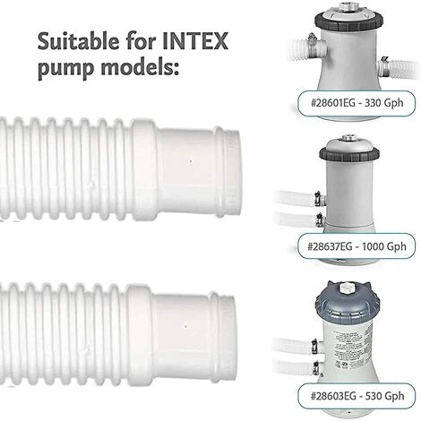 MACARON Tuyau De Remplacement De Piscine, Tuyaux De Piscine, Avec 2 Connecteurs Métalliques, Pour Piscine Hors Terre Tuyau De Remplacement De Pompe De Filtre De Piscine LO-Ron 3 MACARON Tuyau De Remplacement De Piscine, Tuyaux De Piscine, Avec 2 Connecteurs Métalliques, Pour Piscine Hors Terre Tuyau De Remplacement De Pompe De Filtre De Piscine LO-Ron – Image 3