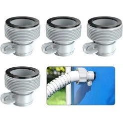 MACARON Adaptateur Piscine, Lot De 4 Adaptateur Pour Pompe, Adaptateur De Tuyau De Piscine, Hose Adapter B Pour Piscine Systèmes De Filtration (Gris)LO-Ron -Accessoire Piscine 61047697 3