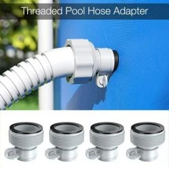 MACARON Adaptateur Piscine, Lot De 4 Adaptateur Pour Pompe, Adaptateur De Tuyau De Piscine, Hose Adapter B Pour Piscine Systèmes De Filtration (Gris)LO-Ron -Accessoire Piscine 61047697 4