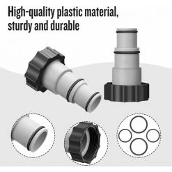 MACARON Adaptateurs De Tuyau Avec Col Fileté Et Joints D'étanchéité - Pompe Filetée ARU Pour Ajustement Intex- Adaptateur De Tuyau De Piscine - Raccord Pour Tuyau De Piscine LO-Ron -Accessoire Piscine 61047699 3