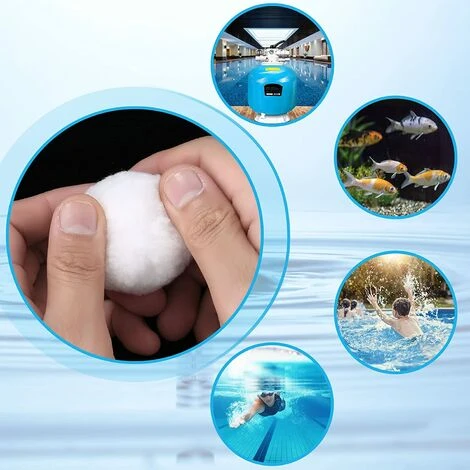 DENUOTOP 700g Boules De Filtre De Piscine, Balles Filtrantes,Média Filtre à Fibres Pour Piscine Filtres à Sable Filtrage De L'eau. (Blanc) 2 DENUOTOP 700g Boules De Filtre De Piscine, Balles Filtrantes,Média Filtre à Fibres Pour Piscine Filtres à Sable Filtrage De L'eau. (Blanc) – Image 2