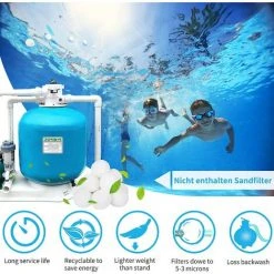 DENUOTOP 700g Boules De Filtre De Piscine, Balles Filtrantes,Média Filtre à Fibres Pour Piscine Filtres à Sable Filtrage De L'eau. (Blanc) 7 DENUOTOP 700g Boules De Filtre De Piscine, Balles Filtrantes,Média Filtre à Fibres Pour Piscine Filtres à Sable Filtrage De L'eau. (Blanc) -Accessoire Piscine 61106441 4