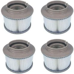 ZOLGINAH MSPA Cartouches De Rechange De Filtre Pour Tous Les Modèles Whirlpool Spas Swimming Piscine,Cartouches Filtrantes Avec Filet Pour MSpa Les Spas Bubble Spa (4 Pièces)