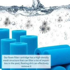 DECKON Filtre éponge Type A, Filtre Piscine En Mousse, Filtre Mousse Piscine Filtre éponge Pré-Filtre Mousse Cartouche éponge Lavable, Réutilisable. (4 Pièces) -Accessoire Piscine 61181850 3