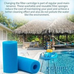 DECKON Filtre éponge Type A, Filtre Piscine En Mousse, Filtre Mousse Piscine Filtre éponge Pré-Filtre Mousse Cartouche éponge Lavable, Réutilisable. (4 Pièces) -Accessoire Piscine 61181850 4