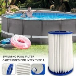 LIFCAUSAL Cartouches De Filtre De Piscine Pour Intex Type A Filtre à Cartouche Pompes De Filtration De Piscine, Filtre De Rechange Nettoyeur De Piscine, Blanc 20 X 10 Cm -Accessoire Piscine 61250611 5