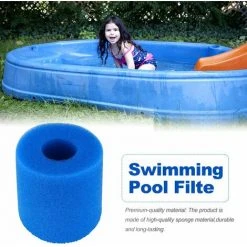 LIFCAUSAL Filtre De Piscine, Filtre De Piscine Pour Intex Type S1 Réutilisable/lavable Piscine Filtre Mousse Cartouche éponge Nettoyeur De Piscine, Bleu 93*30*102 MM -Accessoire Piscine 61250639 4