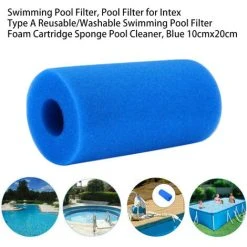 LIFCAUSAL Filtre De Piscine, Filtre De Piscine Pour Intex Type A Filtre De Piscine Réutilisable/lavable Cartouche De Mousse éponge Nettoyeur De Piscine, Bleu 10cmx20cm 8 LIFCAUSAL Filtre De Piscine, Filtre De Piscine Pour Intex Type A Filtre De Piscine Réutilisable/lavable Cartouche De Mousse éponge Nettoyeur De Piscine, Bleu 10cmx20cm -Accessoire Piscine 61250832 4