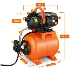 Pompe De Surpression Automatique TOPSHAK TS-WP3 800W 3600L/h -Accessoire Piscine 63645846 3