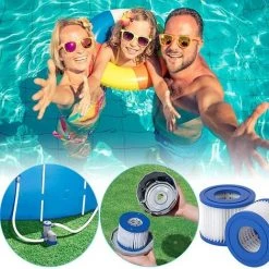 CATHERINE Générique 2 Cartouches De Filtration Pour Filtre Spa, Lot De 2 Cartouches Filtrantes Avec Filet Pour Spa Gonflable MSPA -Accessoire Piscine 63740318 5