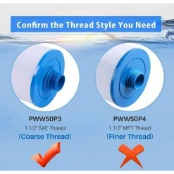 MOWZE Cartouche De Filtre De Spa 2 Pièces, Pour Filtre À Remous Pleatco Pww50 ， Filtre De Spa Pour Filtre De Remplacement Unicel 6ch-940 Spa Business Whirlpool -Accessoire Piscine 63869853 4