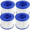 MOWZE Swimming Pool Filter 4 Pack Replacement，Cartouche Filtre à Vis Gonflabl De Vis 104mm，pour Clever Spa + Aquaparx + Aqua Spa + Costway + All Seasons + GoPlus + Wido And Others… 4 Piezas