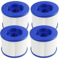 MOWZE Swimming Pool Filter 4 Pack Replacement，Cartouche Filtre à Vis Gonflabl De Vis 104mm，pour Clever Spa + Aquaparx + Aqua Spa + Costway + All Seasons + GoPlus + Wido And Others… 4 Piezas
