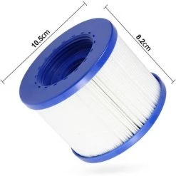 MOWZE Swimming Pool Filter 4 Pack Replacement，Cartouche Filtre à Vis Gonflabl De Vis 104mm，pour Clever Spa + Aquaparx + Aqua Spa + Costway + All Seasons + GoPlus + Wido And Others… 4 Piezas -Accessoire Piscine 63869873 4