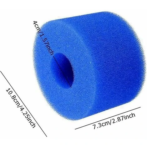 GroupM 8 Pièces Filtre De Purification De L'eau De Piscine éponge Colonne Bleu Filtre éponge Tube Réutilisable Et Lavable Mousse Filtre éponge 2 GroupM 8 Pièces Filtre De Purification De L'eau De Piscine éponge Colonne Bleu Filtre éponge Tube Réutilisable Et Lavable Mousse Filtre éponge – Image 2