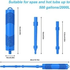 ROSIER Filtre Spa Dure 4 Mois Cartouches De Filtres De Piscine à Cartouche Pièces Minérales Pour Spa Et Jacuzzi Cartouche Filtrante Pour Piscine Et Spa Cartouche Spa Bâton Filtre De Piscine, 2 Pièces,—VEBTles -Accessoire Piscine 63909392 4