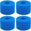 AOUGO Lot De 4 Cartouches De Mousse De Filtre De Piscine Compatibles Avec Intex S1 Type Cartouche De Filtre En Mousse Lavable Réutilisable Cartouche De Filtre En Mousse éponge Cartouche De Filtre De Piscine Cartouche En Mousse éponge, Bleu