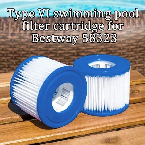 TINOR Paquet De 2 Cartouches Filtrantes VI De Rechange Pour Filtre De Piscine Bestway VI Pour Miami, Vegas, Palm Springs, Monaco, Taille Bestway, Accessoires De Filtre De Rechange 2 TINOR Paquet De 2 Cartouches Filtrantes VI De Rechange Pour Filtre De Piscine Bestway VI Pour Miami, Vegas, Palm Springs, Monaco, Taille Bestway, Accessoires De Filtre De Rechange – Image 2