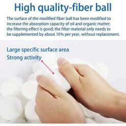 TINOR Boules Filtrantes, Boules Filtrantes De Piscine, 500g Remplacent 18 Kg De Sable Filtrant, Pour Filtres à Sable De Piscine, Piscines, Matériau Filtrant, Filtres à Sable D'aquarium (500g) -Accessoire Piscine 64031699 2