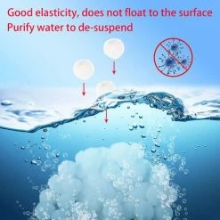 TINOR Boules Filtrantes, Boules Filtrantes De Piscine, 500g Remplacent 18 Kg De Sable Filtrant, Pour Filtres à Sable De Piscine, Piscines, Matériau Filtrant, Filtres à Sable D'aquarium (500g) -Accessoire Piscine 64031699 3