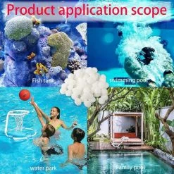 TINOR Boules Filtrantes, Boules Filtrantes De Piscine, 500g Remplacent 18 Kg De Sable Filtrant, Pour Filtres à Sable De Piscine, Piscines, Matériau Filtrant, Filtres à Sable D'aquarium (500g) -Accessoire Piscine 64031699 4