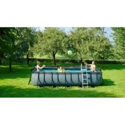 EXIT TOYS EXIT Stone Zwembad 540x250x122cm Met Zandfilterpomp - Grijs -Accessoire Piscine 64076617 5