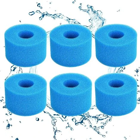 HEGUYEY 6pcs Éponge Filtrante Type S1, Cartouche De Filtre En Mousse, Mousse Pour Filtre Piscine, Réutilisables Et Lavables, Filtre En Mousse Pour Spa, Piscine, Jacuzzi 1 HEGUYEY 6pcs Éponge Filtrante Type S1, Cartouche De Filtre En Mousse, Mousse Pour Filtre Piscine, Réutilisables Et Lavables, Filtre En Mousse Pour Spa, Piscine, Jacuzzi