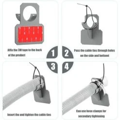 HEGUYEY Lot De 2 Support De Tuyau De Piscine, Adaptateur Pour Piscine, Gris Accessoires Piscine, Pour Tuyaux Piscine De Dans Les 38 Mm -Accessoire Piscine 64098276 3