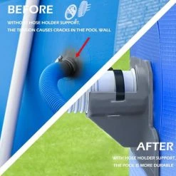 HEGUYEY Lot De 2 Support De Tuyau De Piscine, Adaptateur Pour Piscine, Gris Accessoires Piscine, Pour Tuyaux Piscine De Dans Les 38 Mm -Accessoire Piscine 64098276 4