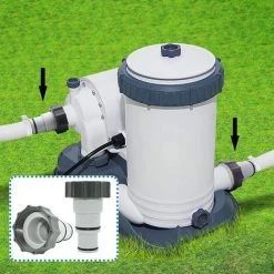 HEGUYEY 4 Pièces Adaptateur Piscine, Remplacement Adaptateur De Tuyau Série Intex A Avec Filetage, Tuyau De Diamètre 1,5" Et 1,25", Adaptateur De Pompe Pour Kits De Piscine -Accessoire Piscine 64098293 4