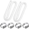 AOUGO Tuyau De Rechange Pour Piscine De 1,25 Po De Diamètre Pour Piscines Hors Terre, Piscine Avec Pince Métallique Pour Pompe De Filtre Intex Ou Tuyaux De 3,2 Cm - 1,5 Mètre De Long (Paquet De 2)