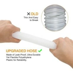 AOUGO Tuyau De Rechange Pour Piscine De 1,25 Po De Diamètre Pour Piscines Hors Terre, Piscine Avec Pince Métallique Pour Pompe De Filtre Intex Ou Tuyaux De 3,2 Cm - 1,5 Mètre De Long (Paquet De 2) -Accessoire Piscine 64147804 5