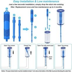 BF Filtre, Cartouche Purificateur Minéral 2 Pièces Purificateur Minéral, Bâtons Minéraux Pour La Clarification De L'Eau -Accessoire Piscine 64397204 3