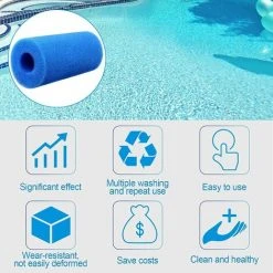 CESIèCLEFOU Éponge Filtrante, 6 Paquets Filtre Piscine En Mousse Pour Cartouche, Réutilisable Lavable Outil De Nettoyage D' Éponge Filtrante Lefou -Accessoire Piscine 64448807 5