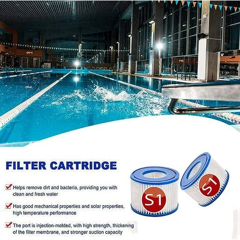 MEZHENG Cartouches De Filtre De Rechange Piscine Pour Intex S1, Filtre à Pour Remous Pour Purespa 29001e,Filtre Spa - Cartouches De Rechange Pour Piscine,Spa,Baignoire (4pièces) 3 MEZHENG Cartouches De Filtre De Rechange Piscine Pour Intex S1, Filtre à Pour Remous Pour Purespa 29001e,Filtre Spa - Cartouches De Rechange Pour Piscine,Spa,Baignoire (4pièces) – Image 3